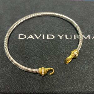 David Yurman Silver and Gold Bracelet size 4mm